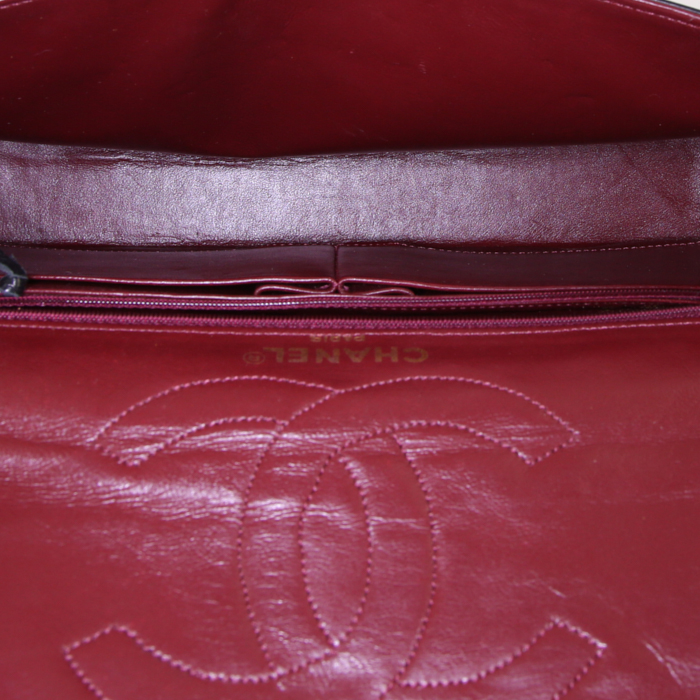 Chanel Vintage handbag in black quilted leather - Detail D3