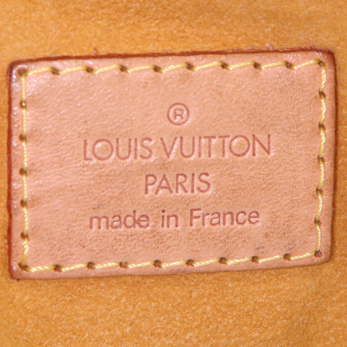 Louis Vuitton Baggy large model handbag in blue monogram denim canvas and natural leather - Detail D3