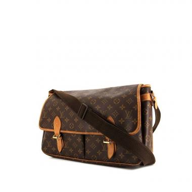 Louis Vuitton Jypsiere Monogram large model shoulder bag in brown monogram canvas and natural leather