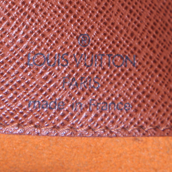 Bolso bandolera Louis Vuitton Musette en lona Monogram marrón y cuero natural - Detail D3