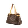 Shopping bag Louis Vuitton Batignolles in tela monogram marrone e pelle naturale - 00pp thumbnail
