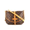 Louis Vuitton Saumur small model shoulder bag in brown monogram canvas and natural leather - 360 thumbnail