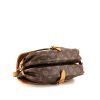Louis Vuitton Saumur small model shoulder bag in brown monogram canvas and natural leather - Detail D4 thumbnail