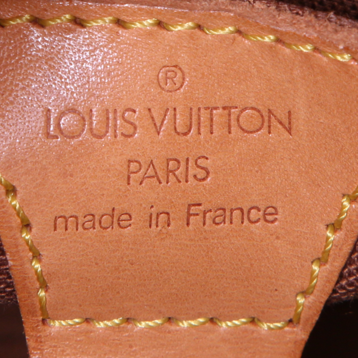 Louis Vuitton Ellipse small model handbag in brown monogram canvas and natural leather - Detail D3