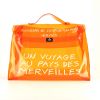 Sac à main Hermès en vinyle orange - 360 thumbnail