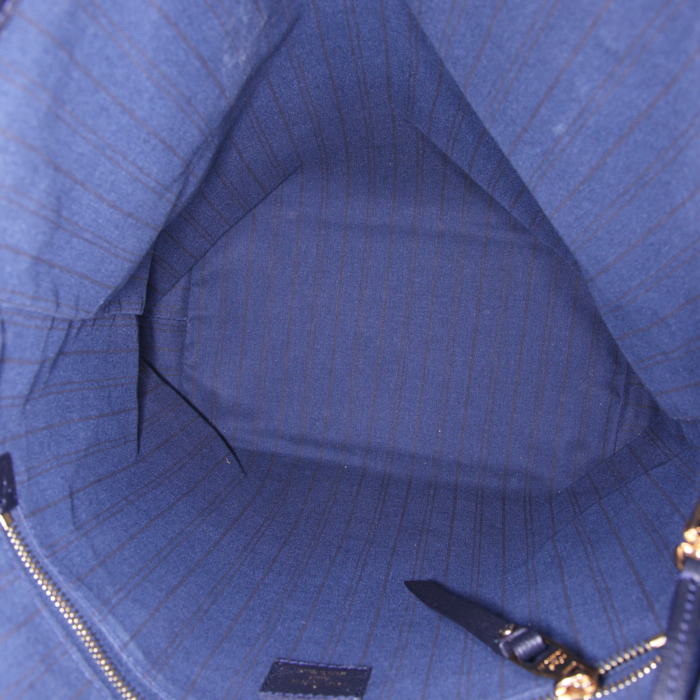 Louis Vuitton Citadines large model shopping bag in navy blue empreinte monogram leather - Detail D2