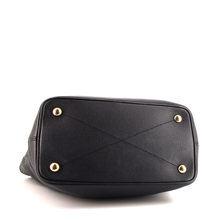 Louis Vuitton Citadines large model shopping bag in navy blue empreinte monogram leather - Detail D4