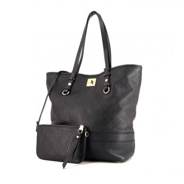 Shopping bag Louis Vuitton Citadines modello grande in pelle monogram con stampa blu marino