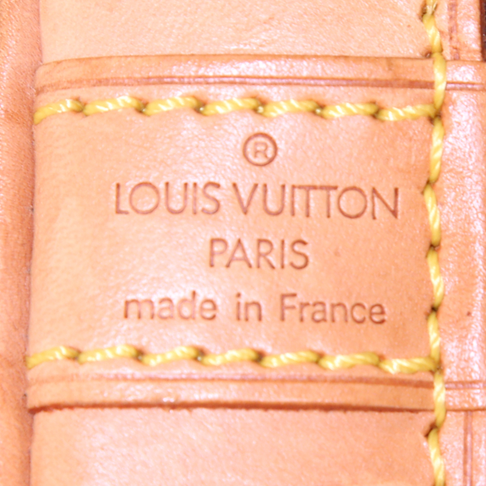 Louis Vuitton Alma small model handbag in brown monogram canvas and natural leather - Detail D3