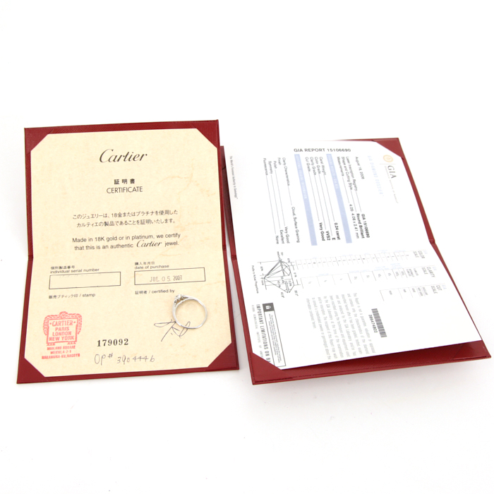 Anello Cartier Ballerine in platino e diamanti - Detail D2