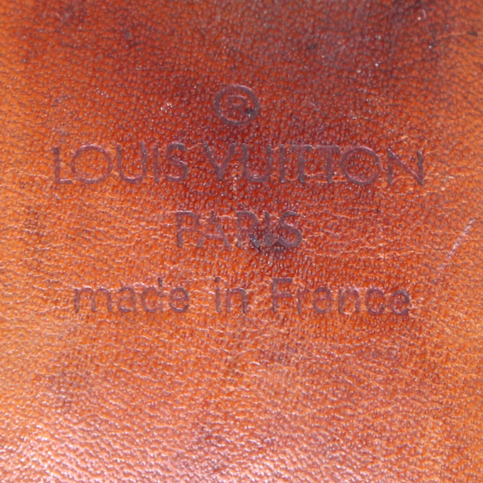 Sac de voyage Louis Vuitton Marin - Travel Bag en toile monogram marron et cuir naturel - Detail D3