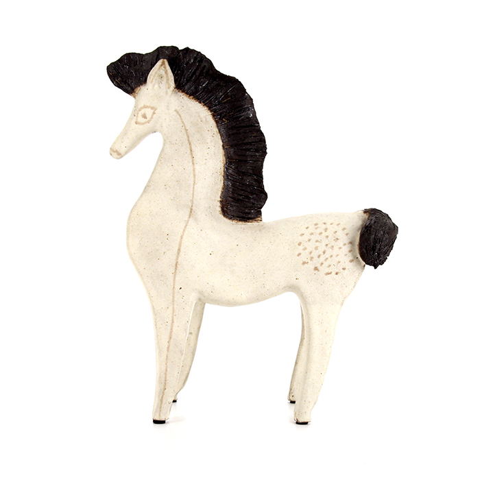 Bruno Gambone,"Cheval", sculpture en grès émaillé des années 1970, signée - Detail D1