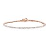 Modern bracelet in 14 carats pink gold and diamonds - 00pp thumbnail
