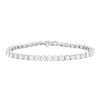 Bracelet ligne en or blanc 14 carats et diamants (4.50 carats) - 00pp thumbnail