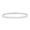 Flexible tennis bracelet in 14k white gold and diamonds (4.50 carats) - 00pp thumbnail