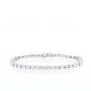 Flexible tennis bracelet in 14k white gold and diamonds (4.50 carats) - 360 thumbnail