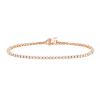 Tennis bracelet in 14 carats pink gold and diamonds (2.65 carats) - 00pp thumbnail
