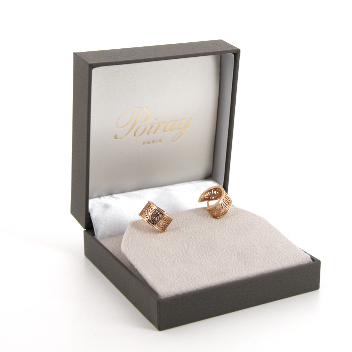 Pendientes Poiray Coeur Fil en oro rosa - Detail D2