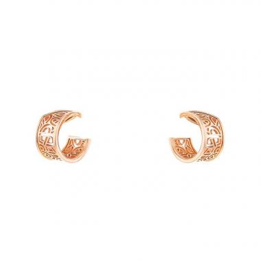 Poiray Coeur Fil earrings in pink gold