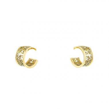 Poiray Coeur Fil earrings in yellow gold