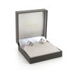 Poiray Coeur Fil earrings in white gold - Detail D2 thumbnail