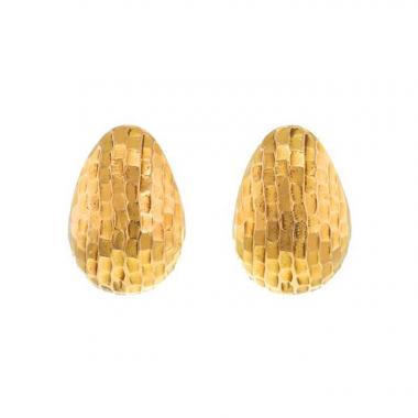 Pomellato Duna earrings for non pierced ears in yellow gold