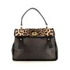 Yves Saint Laurent Muse Two small model handbag in furr and black leather - 360 thumbnail