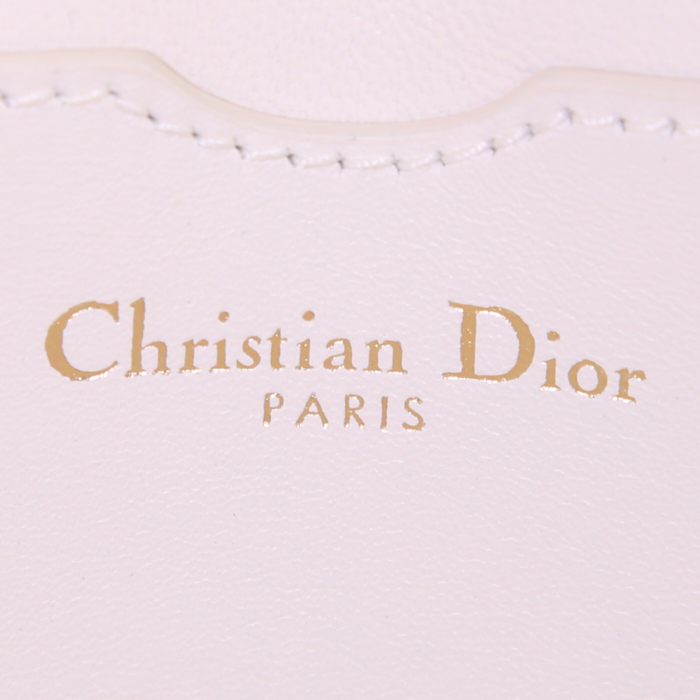 Dior Abeille pouch in cream color leather - Detail D3
