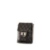 Chanel Mini 2.55 shoulder bag in black quilted leather - 00pp thumbnail