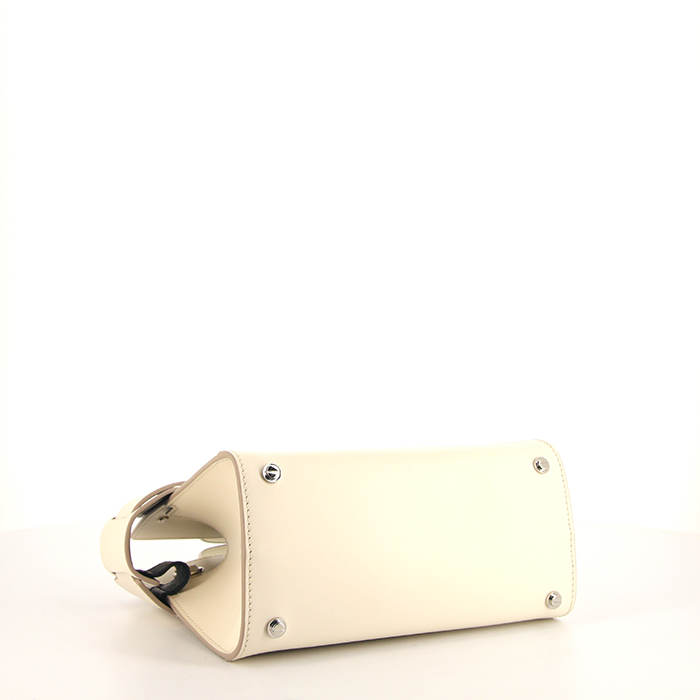 Sac à main Givenchy Horizon en cuir blanc-cassé - Detail D5