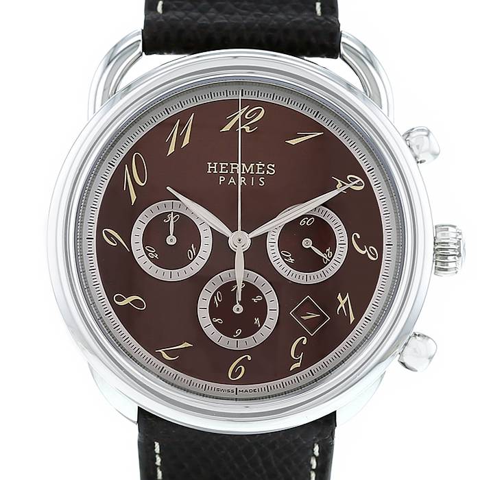 Hermes Arceau Chrono watch in stainless steel Ref:  AR4.910 Circa  2000 - 00pp