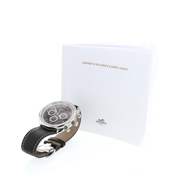 Hermes Arceau Chrono watch in stainless steel Ref:  AR4.910 Circa  2000 - Detail D2