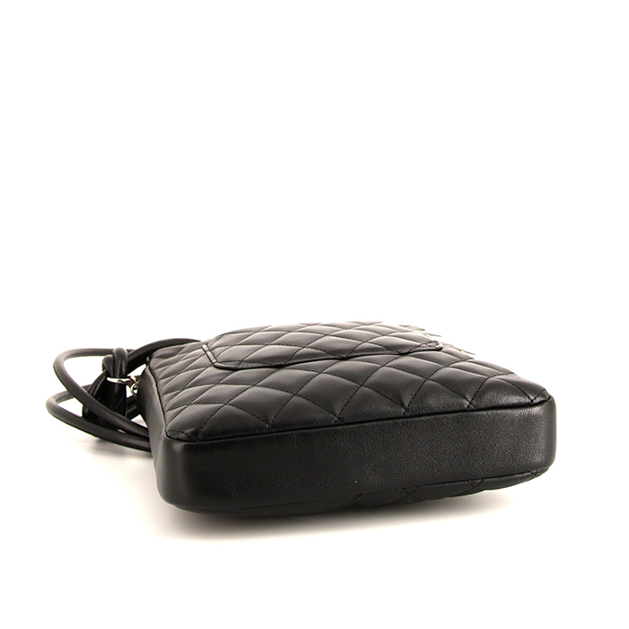 Chanel Cambon shoulder bag in black quilted leather - Detail D4