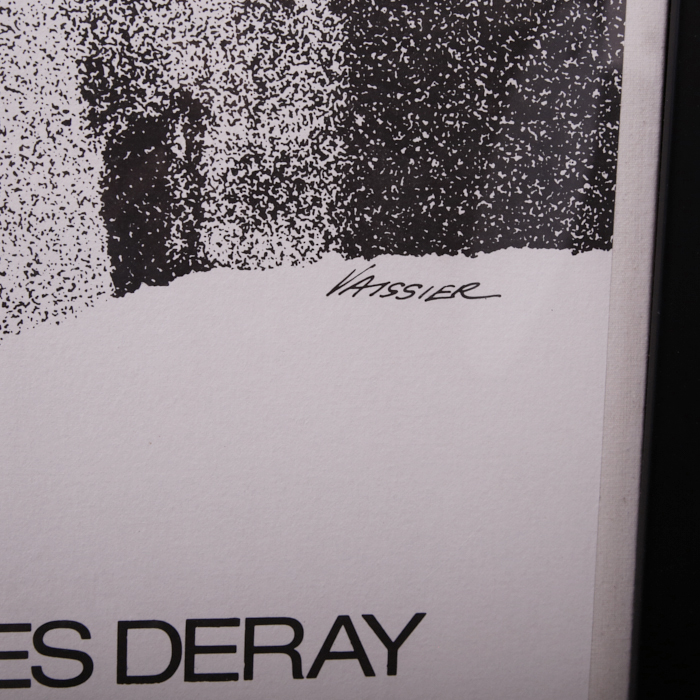 "La Piscine", vintage poster from the movie starring Alain Delon and Romy Schneider, mounted on linen and framed, of 1969