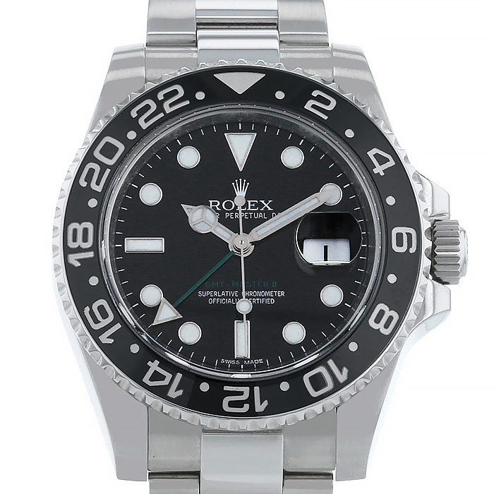 Rolex GMT-Master II watch in stainless steel Ref:  116710 Circa  2011 - Detail D1