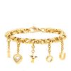 Flexible Chopard Happy Diamonds bracelet in yellow gold and diamonds - 00pp thumbnail
