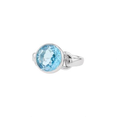 Half-articulated Poiray Indrani medium model ring in white gold and topaz Half-articulated Poiray Indrani medium model ring in white gold and topaz