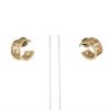 Poiray Coeur Fil small hoop earrings in yellow gold - 360 thumbnail