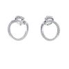 Hoop earrings in white gold and diamonds - 360 thumbnail