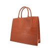 Dior Book Tote shopping bag in brown monogram leather - 00pp thumbnail