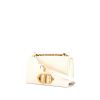 Dior Caro medium model shoulder bag in white patent leather - 00pp thumbnail