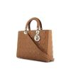 Dior Lady Dior large model handbag in brown leather cannage - 00pp thumbnail