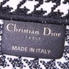 Dior Book Tote small model shopping bag in black and white canvas - Detail D3 thumbnail
