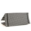 Shopping bag Dior Book Tote modello piccolo in tela nera e bianca motivo pied de poule - Detail D4 thumbnail