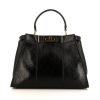 Fendi Peekaboo medium model handbag in black patent leather - 360 thumbnail
