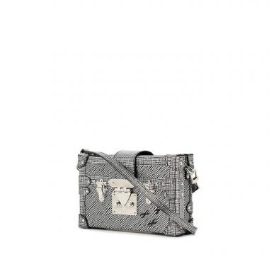 Louis Vuitton Petite Malle Shoulder Bag in White and Black Bicolor