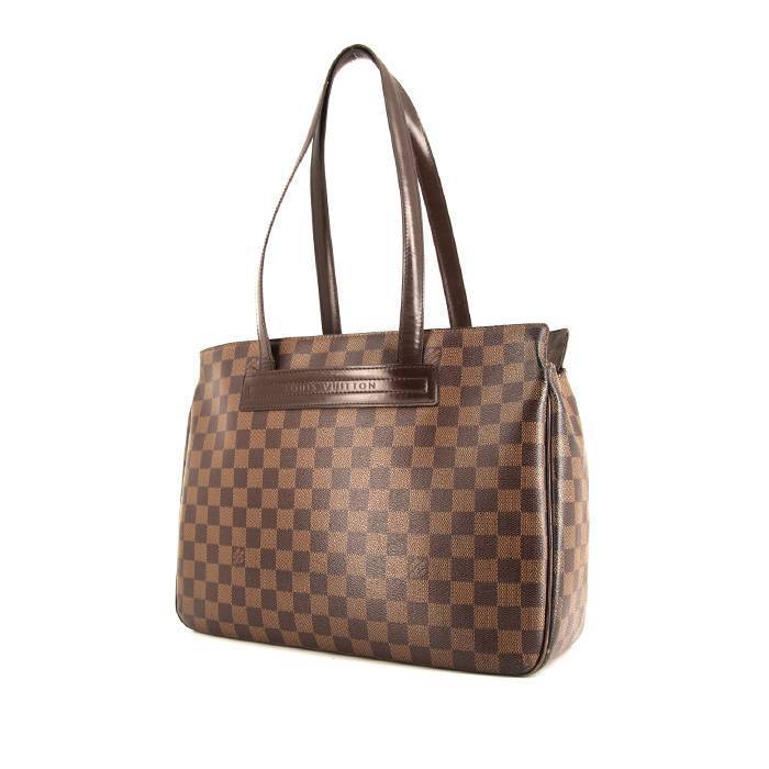 Louis Vuitton Parioli handbag in ebene damier canvas and brown leather