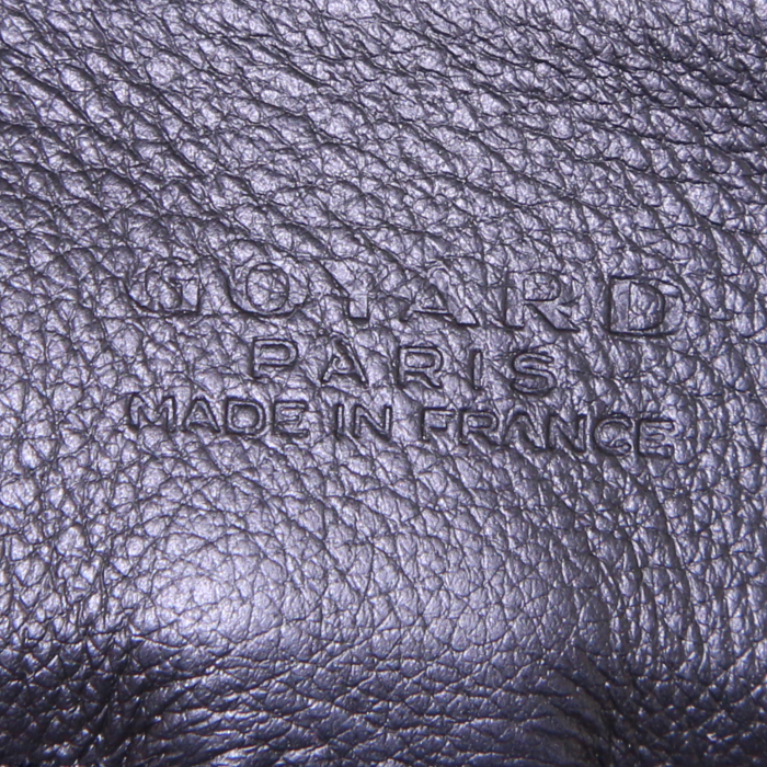 Bolso Cabás Goyard Voltaire en tela Goyardine negra y cuero negro - Detail D4