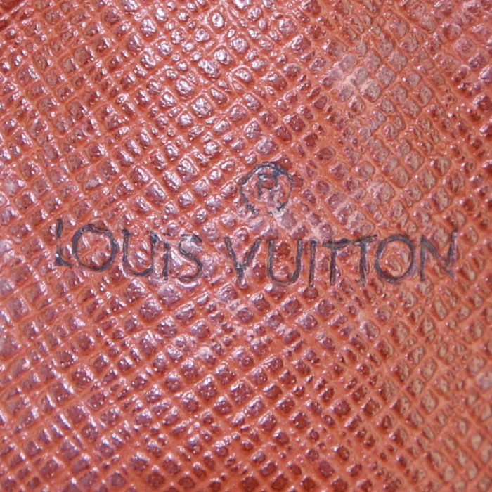 Sac besace Louis Vuitton Cartouchiére en toile monogram et cuir naturel - Detail D3