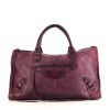 Balenciaga Classic City shopping bag in purple leather - 360 thumbnail
